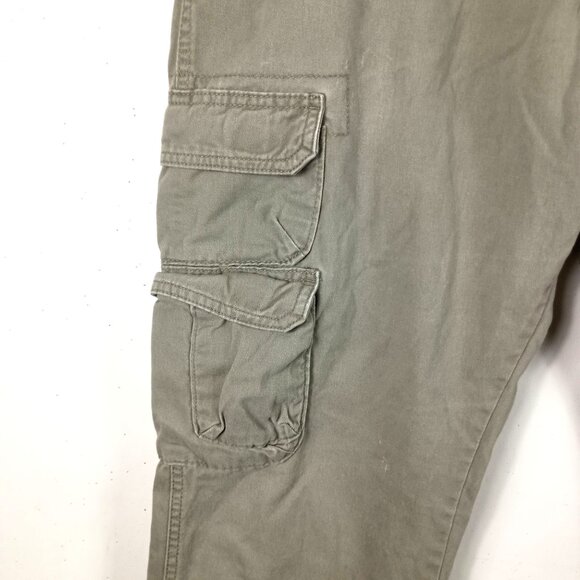 Wrangler Mens Double Utility Cargo Pants Size 34 x 30 Khaki Outdoor Workwear - Picture 9 of 11